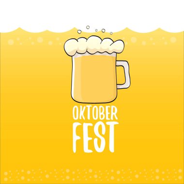 Oktoberfest bira turuncu vektör etiketinde vektör