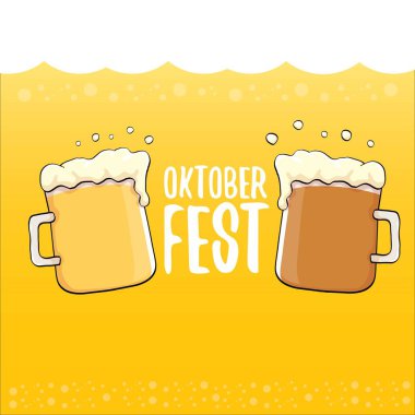 Oktoberfest bira turuncu vektör etiketinde vektör