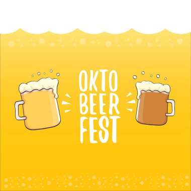 Oktoberfest bira turuncu vektör etiketinde vektör