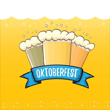 Oktoberfest bira turuncu vektör etiketinde vektör
