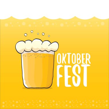 Oktoberfest bira turuncu vektör etiketinde vektör