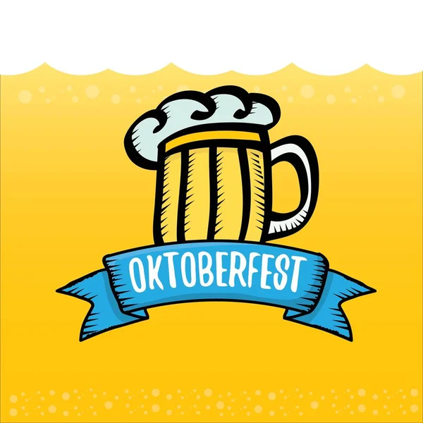 Oktoberfest bira turuncu vektör etiketinde vektör
