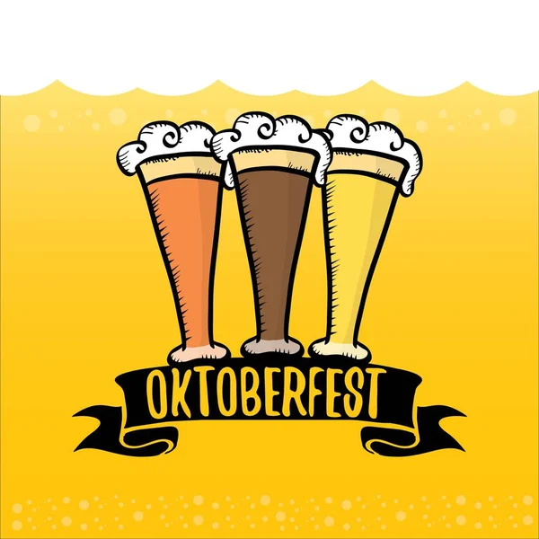 Oktoberfest bira turuncu vektör etiketinde vektör