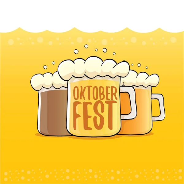 Vetor oktoberfest vetor etiqueta na cerveja laranja — Vetor de Stock
