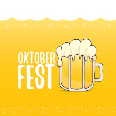 Oktoberfest bira turuncu vektör etiketinde vektör