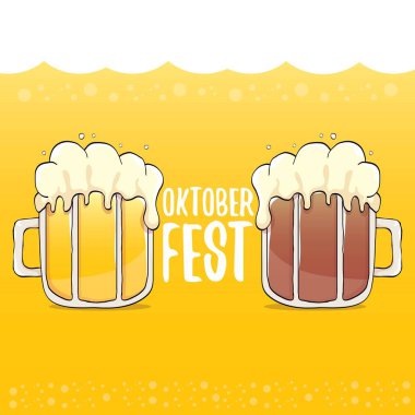 Oktoberfest bira turuncu vektör etiketinde vektör