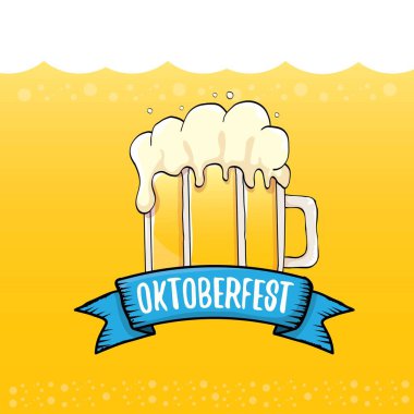 Oktoberfest bira turuncu vektör etiketinde vektör