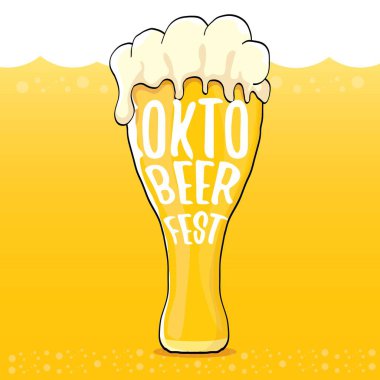 Oktoberfest bira turuncu vektör etiketinde vektör