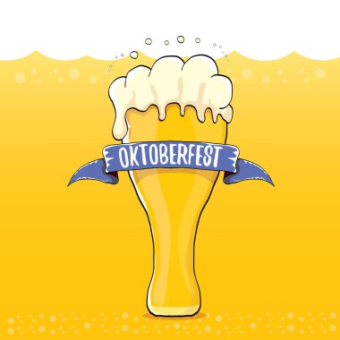 Oktoberfest bira turuncu vektör etiketinde vektör