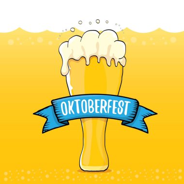 Oktoberfest bira turuncu vektör etiketinde vektör