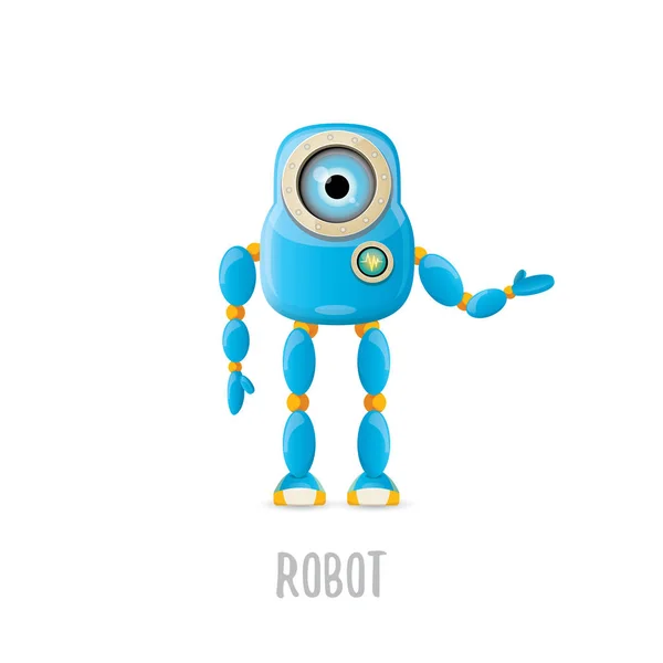Vector roliga seriefiguren blå robot — Stock vektor