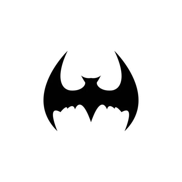 Vecteur halloween animal de chauve-souris noire icône ou signe isolé sur fond blanc. silhouette de chauve-souris vectorielle avec ailes . — Image vectorielle
