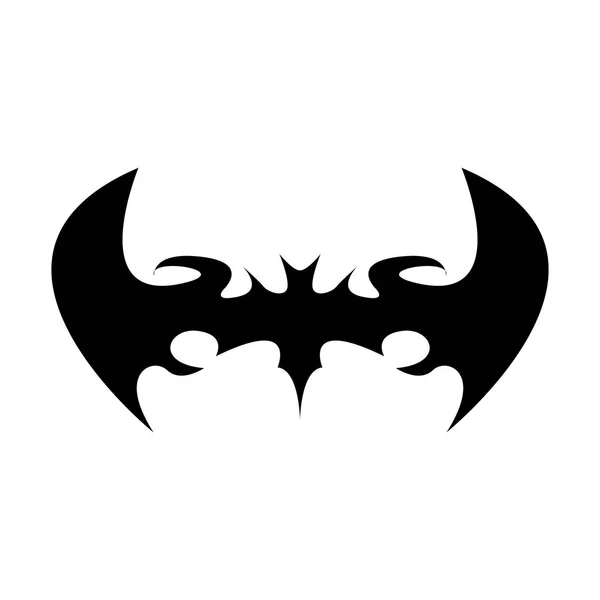 Vecteur halloween animal de chauve-souris noire icône ou signe isolé sur fond blanc. silhouette de chauve-souris vectorielle avec ailes . — Image vectorielle