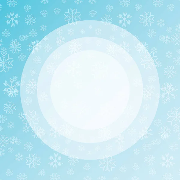 Vector winter Christmas seamless pattern with snowflakes on blue background. Winter backdrop or layout design — Stock Vector