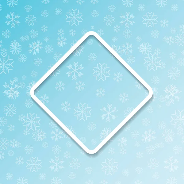 Vektor zimní vánoční vzor bezešvé s sněhové vločky na modrém pozadí. Zimní pozadí nebo layout design — Stockový vektor