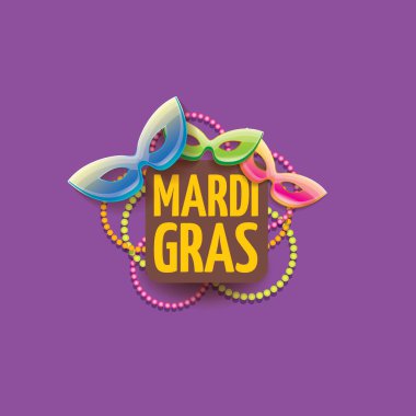 Yeni orleans mardi gras vektör arka plan karnaval maskesi ve metin ile vektör. vektör mardi gras partisi veya yağ Salı mor poster tasarım şablonu