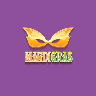Yeni orleans mardi gras vektör arka plan karnaval maskesi ve metin ile vektör. vektör mardi gras partisi veya yağ Salı mor poster tasarım şablonu