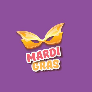 Yeni orleans mardi gras vektör arka plan karnaval maskesi ve metin ile vektör. vektör mardi gras partisi veya yağ Salı mor poster tasarım şablonu