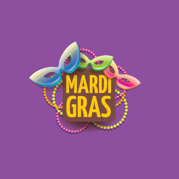 Nowy Orlean mardi gras wektor tle Karnawał Maska i tekst wektor. wektor imprezy mardi gras lub tłuszcz wtorek fioletowy plakat projekt szablonu — Wektor stockowy