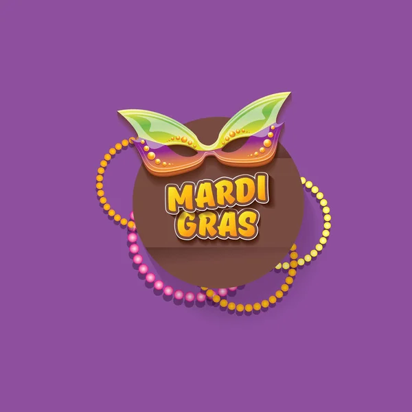 Vector nuevo orleans mardi gras vector fondo con máscara de carnaval y texto. vector mardi gras partido o grasa martes púrpura cartel diseño plantilla — Archivo Imágenes Vectoriales