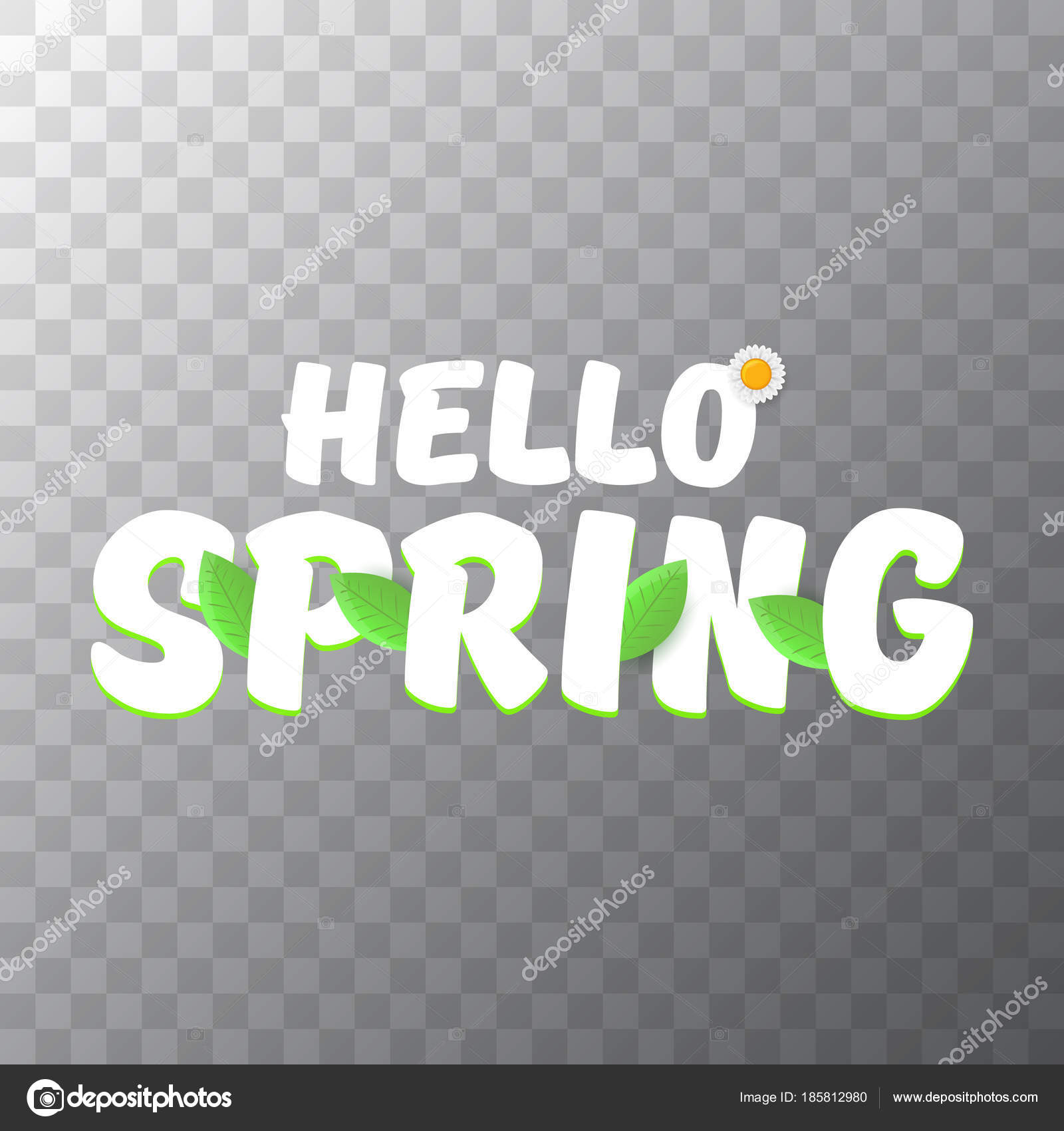 vector hello spring cut paper banner with text and flowers hello