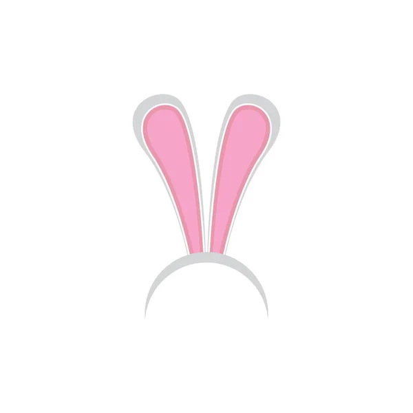 Bílé Velikonoce bunny funky maska s králičí uši izolovaných na bílém pozadí. vektorové masky Strana děti velikonoční — Stockový vektor