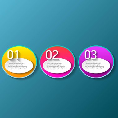 renk kümesi üç seçenek ile ilerleme kağıt afiş veya merdiven-ebilmek var olmak kullanılmış için iş Infographics afiş veya Web sitesi düzeni sayılı, modern vektör