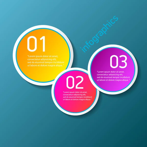 Vector color modern progress paper banners set with three options or steps can be used for business infographics, numbered banners or website layout — Stock Vector