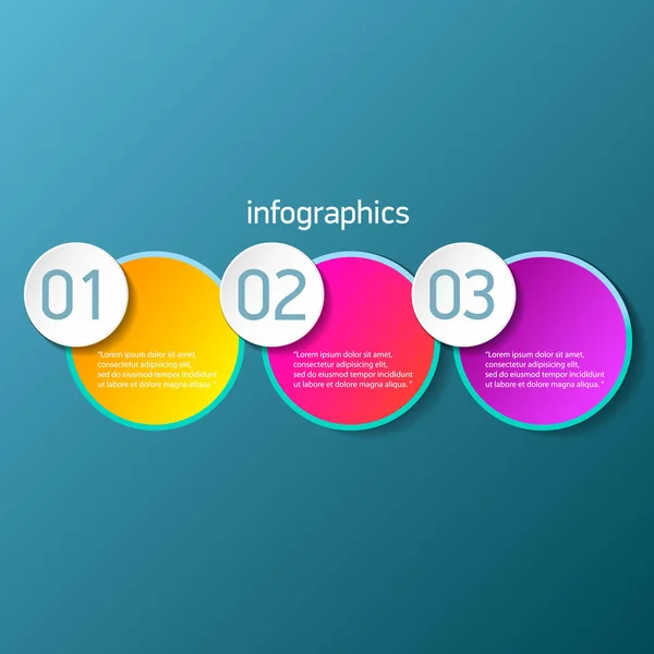 Banners de papel de progresso moderno de cor vetorial configurados com três opções ou etapas podem ser usados para infográficos de negócios, banners numerados ou layout de site — Vetor de Stock