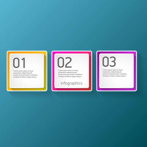 Los banners modernos del papel del progreso del color del vector fijados con tres opciones o pasos se pueden utilizar para las infografías de negocio, los banners numerados o el diseño del Web site — Vector de stock