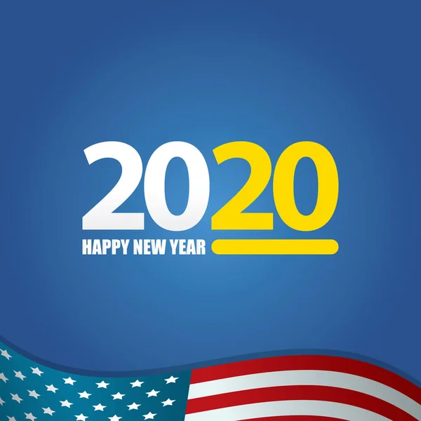 2020新年のクリエイティブデザインの背景やグリーティングカード。うさ旗の背景にある2020年の新年番号 — ストックベクタ
