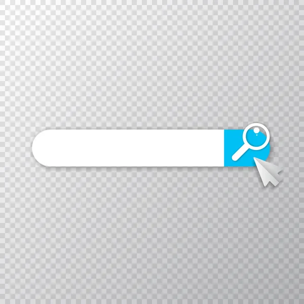 検索バーベクトル設計ui要素ui 。透明背景に隔離された青とピンクの検索バーアイコンコレクション. — ストックベクタ
