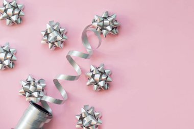 Gümüş renkli kase. Dekoratif kaseler. Kopya alanı.