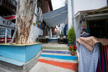 Türkiye'de Kalkan şehrin dar sokakları