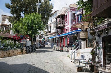 Türkiye'de Kalkan şehrin dar sokakları