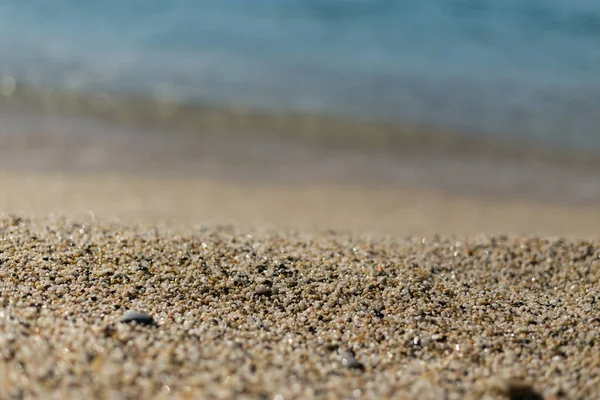 Όμορφη παραλία με άμμο στην παραλία Kleopatra Αλάγια Τουρκία — Φωτογραφία Αρχείου