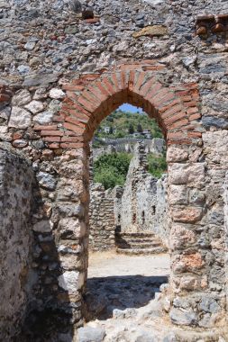 Alanya'nın iç Ortaçağ Kalesi duvar 