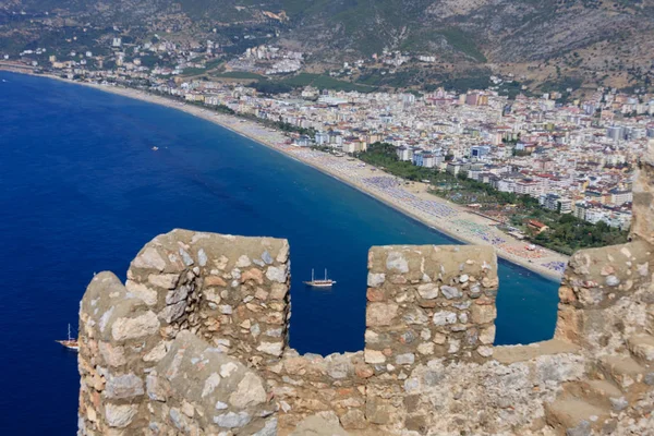 Muren van het kasteel van Alanya — Stockfoto