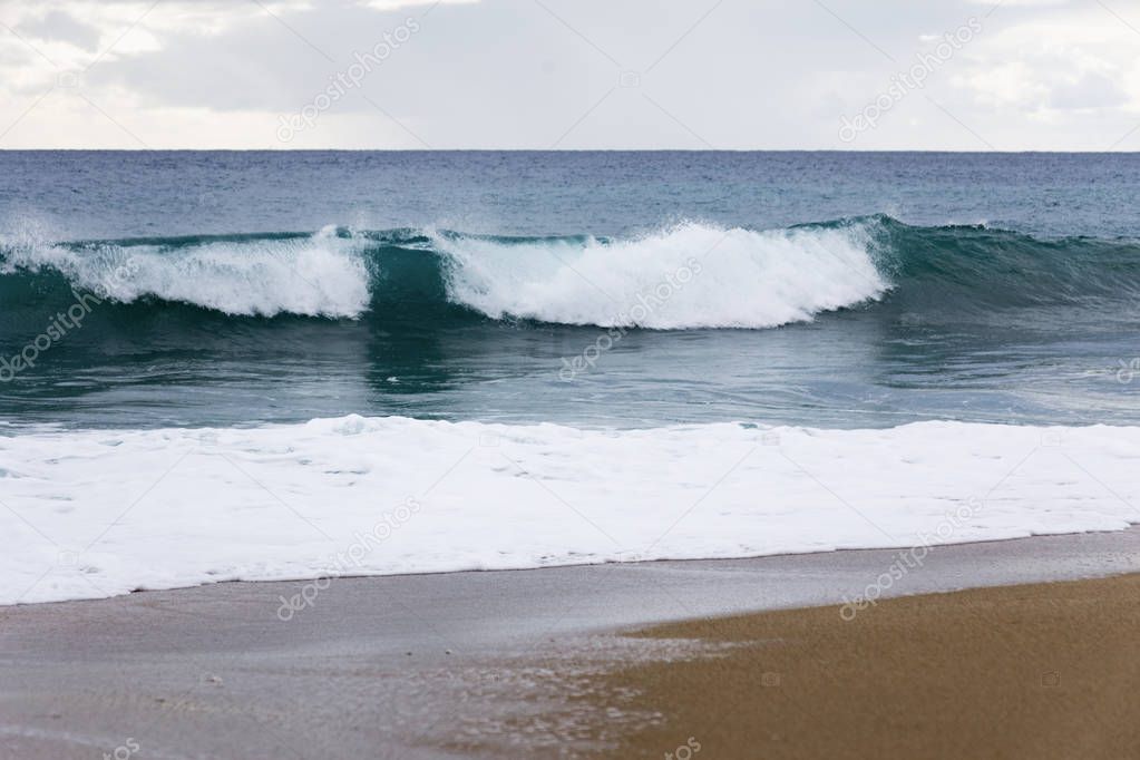 Beautiful wave in turquoise sea