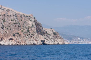 Alanya castle rock görünümünden deniz