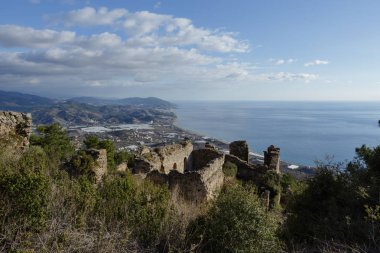 Alanya ili Antik Syedra kentinden deniz manzarası