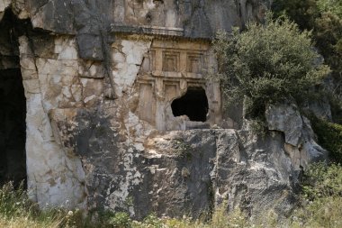 Türkiye'de Likya Myra'da oyma mezar