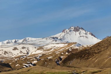 Erciyes en yüksek kar ile kaplı