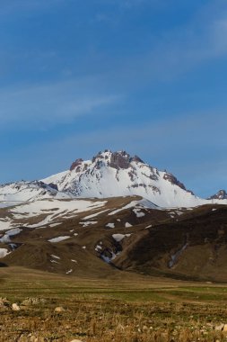 Erciyes en yüksek kar ile kaplı