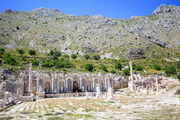Blick auf die Agora in der antiken Stadt Sagalassos — Stockfoto