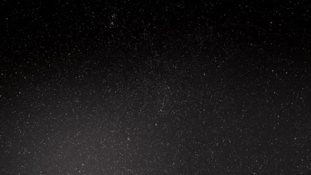 Sterne Zeitraffer Nachthimmel Hintergrund grau Natur dunkel Galaxie Raum — Stockvideo