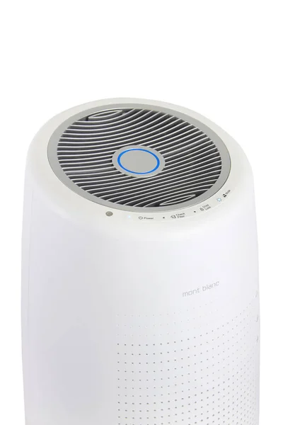 Close Up on Top Panel of Air Purifier from Korea Technology in W Stock Image