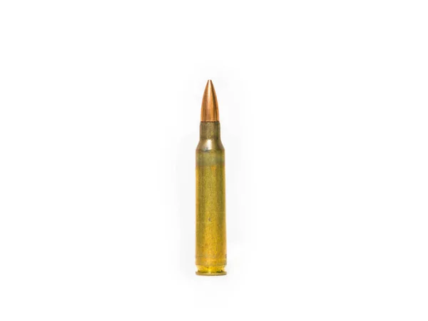 Boyutları 5.56 mm tüfek mermi. — Stok fotoğraf