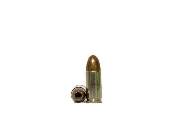 9 мм пістолетна куля два постріли — стокове фото