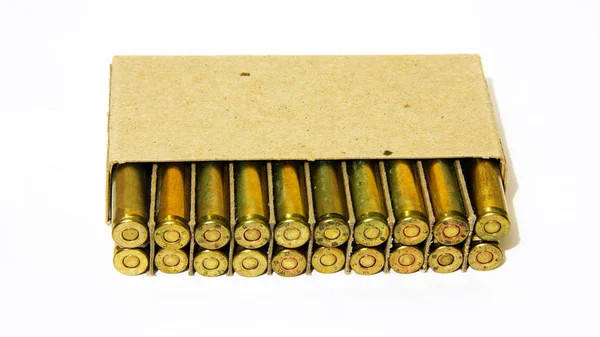 Storlekar 5.56 mm gevär bullet. — Stockfoto
